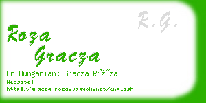 roza gracza business card